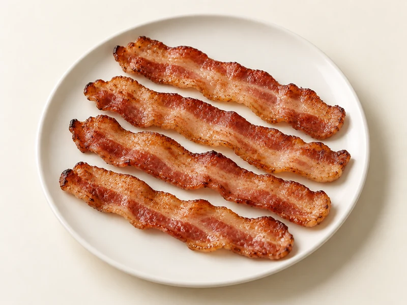 Gegenereerde serveersuggestie met krokant streaky bacon